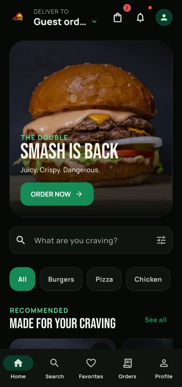 My Burger App app screen 1